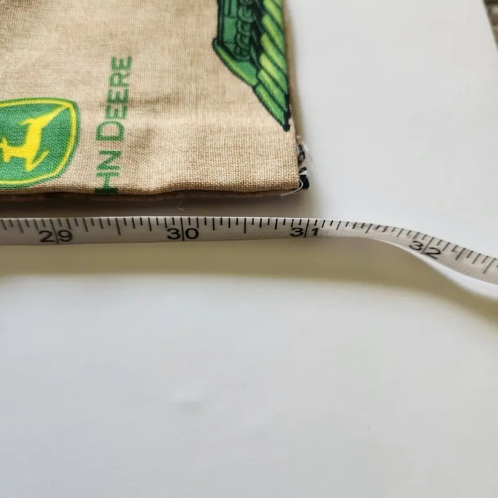 Handmade John Deere Pillow Case Pair x2 Green Farm Tractors 20